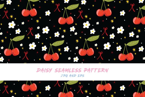 Download Seamless Vector Pattern with Cherry - Vector pattern Collection