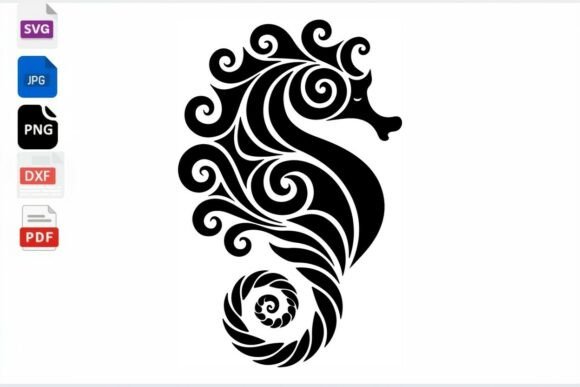 Download Tribal Seahorse SVG Cut File - Premium Resources